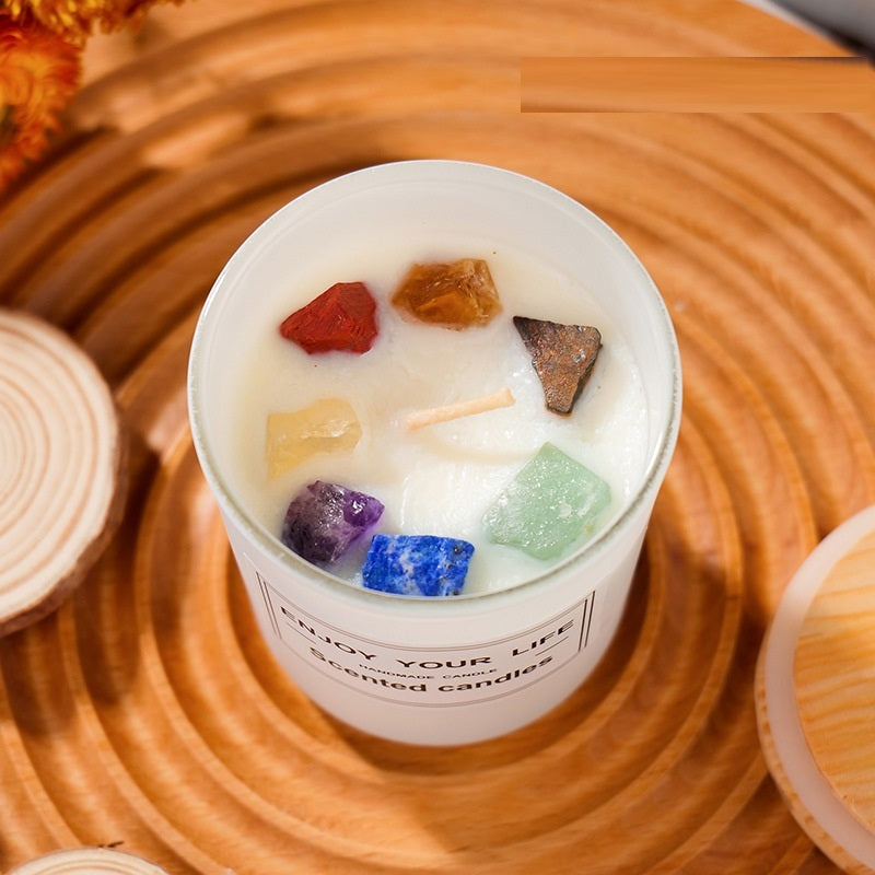 Handmade Natural Crystal Stone Scented Candles