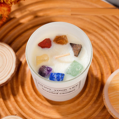 Handmade Natural Crystal Stone Scented Candles
